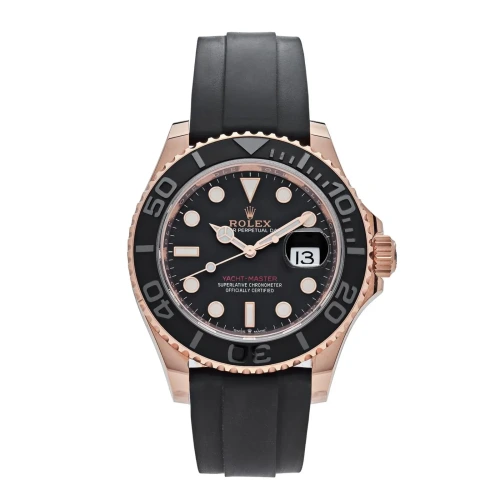 Yacht-Master 40 126655 Rose Gold Black Dial Watch
