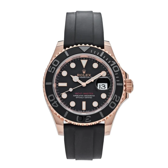 Yacht-Master 40 126655 Rose Gold Black Dial Watch