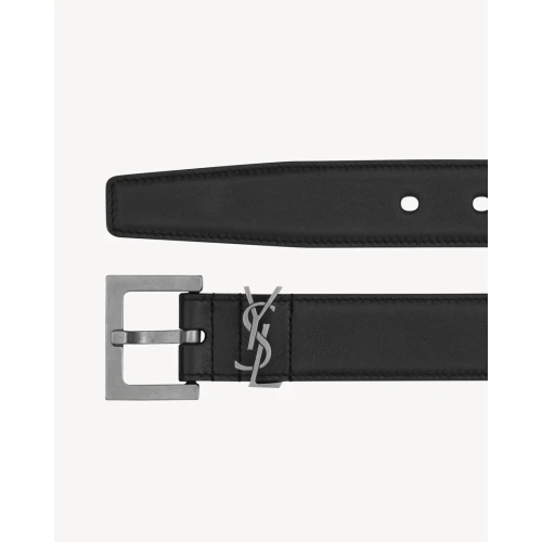 Cassandre Thin Belt in Smooth Leather