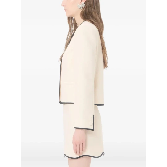 Crepe Couture scalloped blazer