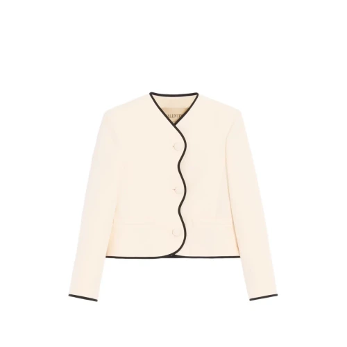 Crepe Couture scalloped blazer