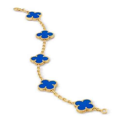 Blue Agate 5-Motif Bracelet