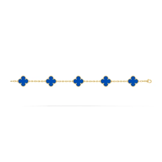 Blue Agate 5-Motif Bracelet