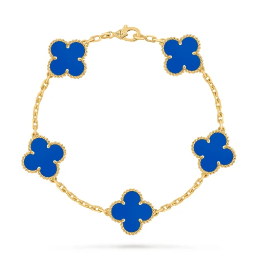 Blue Agate 5-Motif Bracelet