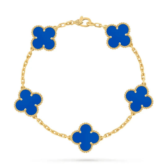 Blue Agate 5-Motif Bracelet