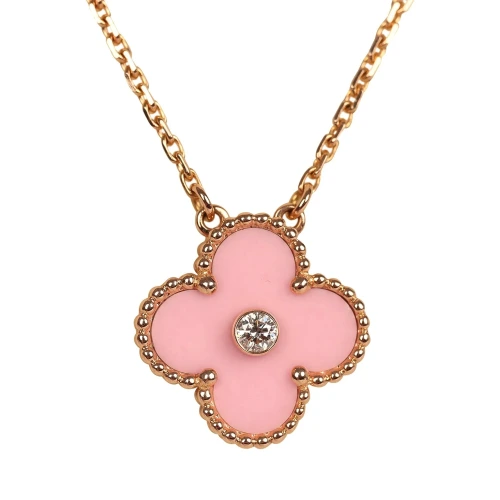 Pink Porcelain Pendant Necklace