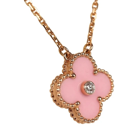 Pink Porcelain Pendant Necklace
