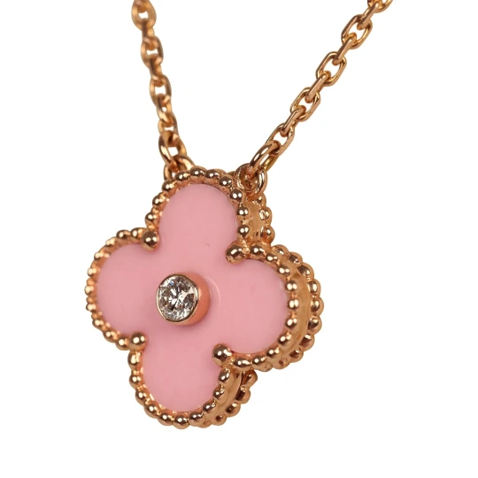 Pink Porcelain Pendant Necklace