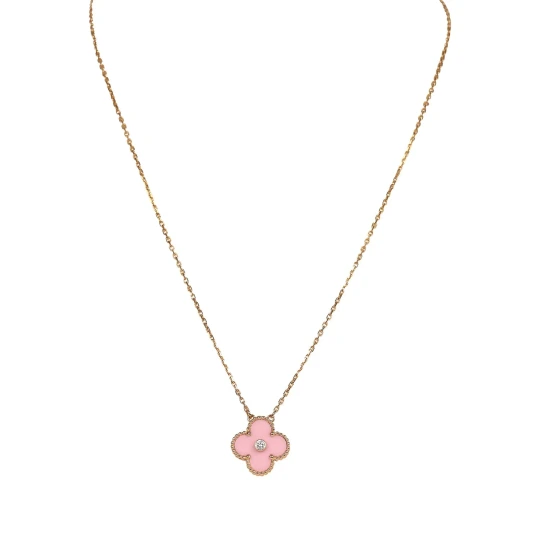 Pink Porcelain Pendant Necklace