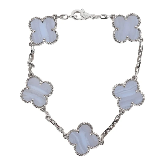 Purple Chalcedony 5-Motif Bracelet