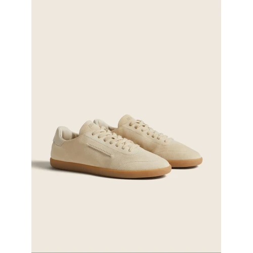 Suede Sneakers - Cream