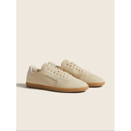 Suede Sneakers - Cream