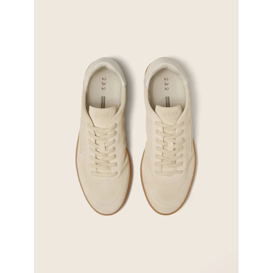 Suede Sneakers - Cream