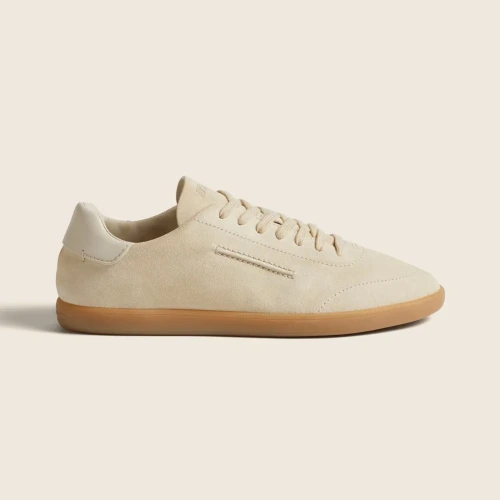 Suede Sneakers - Cream