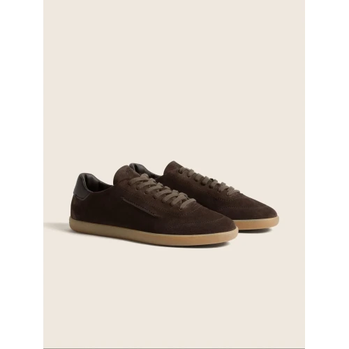 Suede Sneakers - Dark Brown