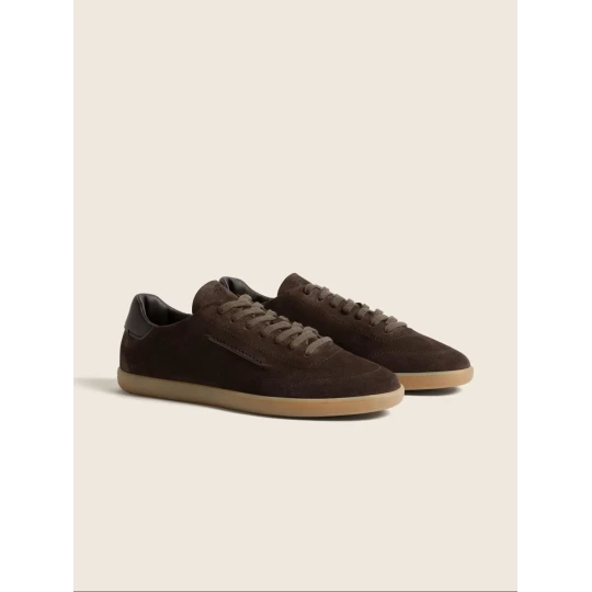 Suede Sneakers - Dark Brown