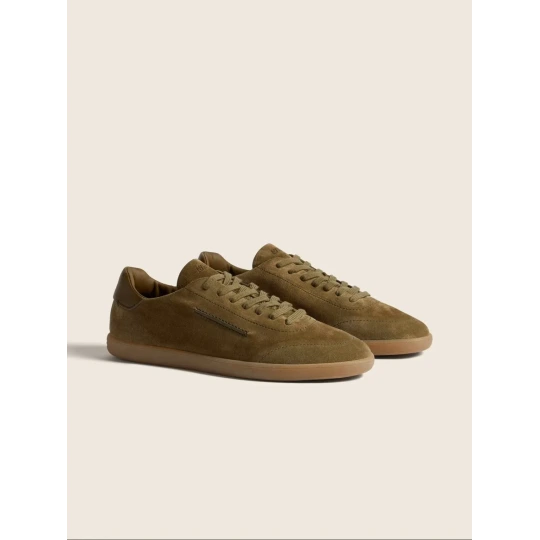 Suede Sneakers - Olive