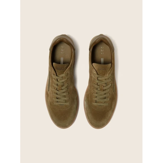 Suede Sneakers - Olive