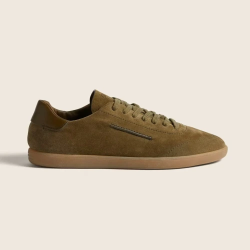 Suede Sneakers - Olive