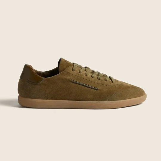 Suede Sneakers - Olive