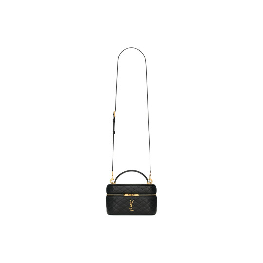 One-shoulder Black Clutch